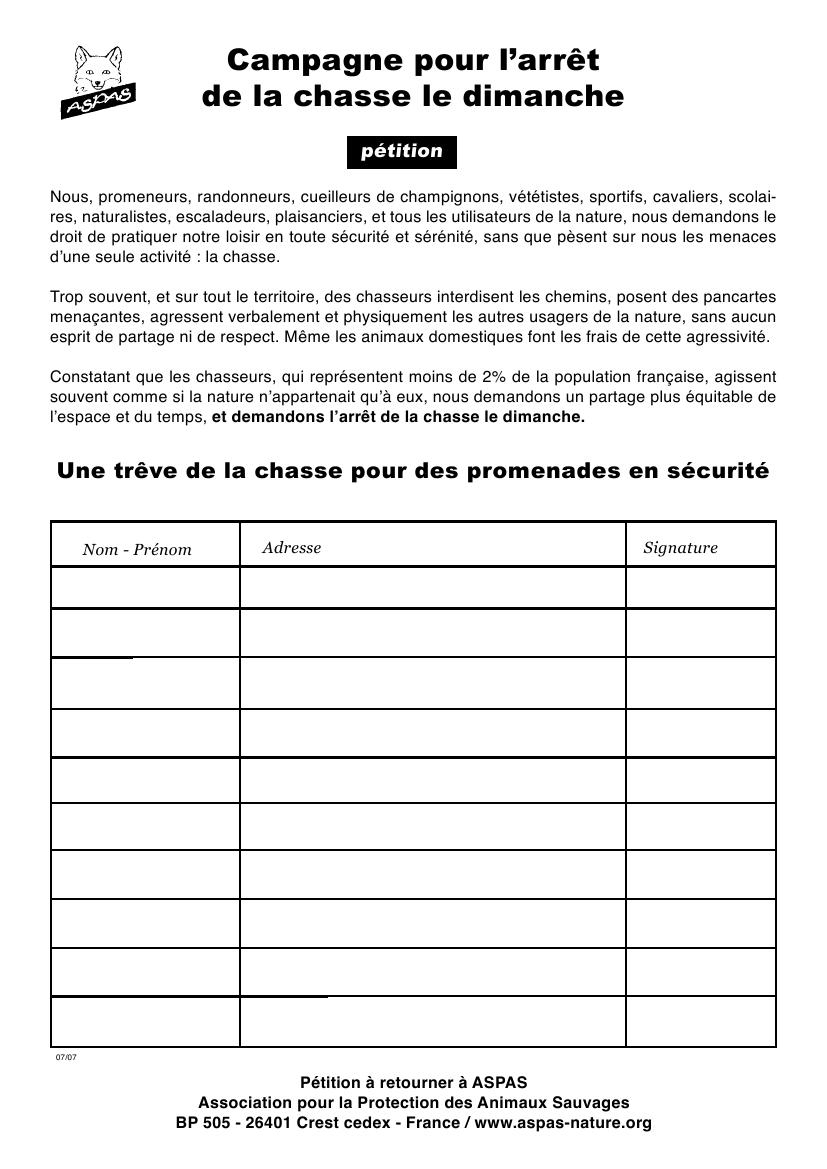 Petition-chasse-dimanche